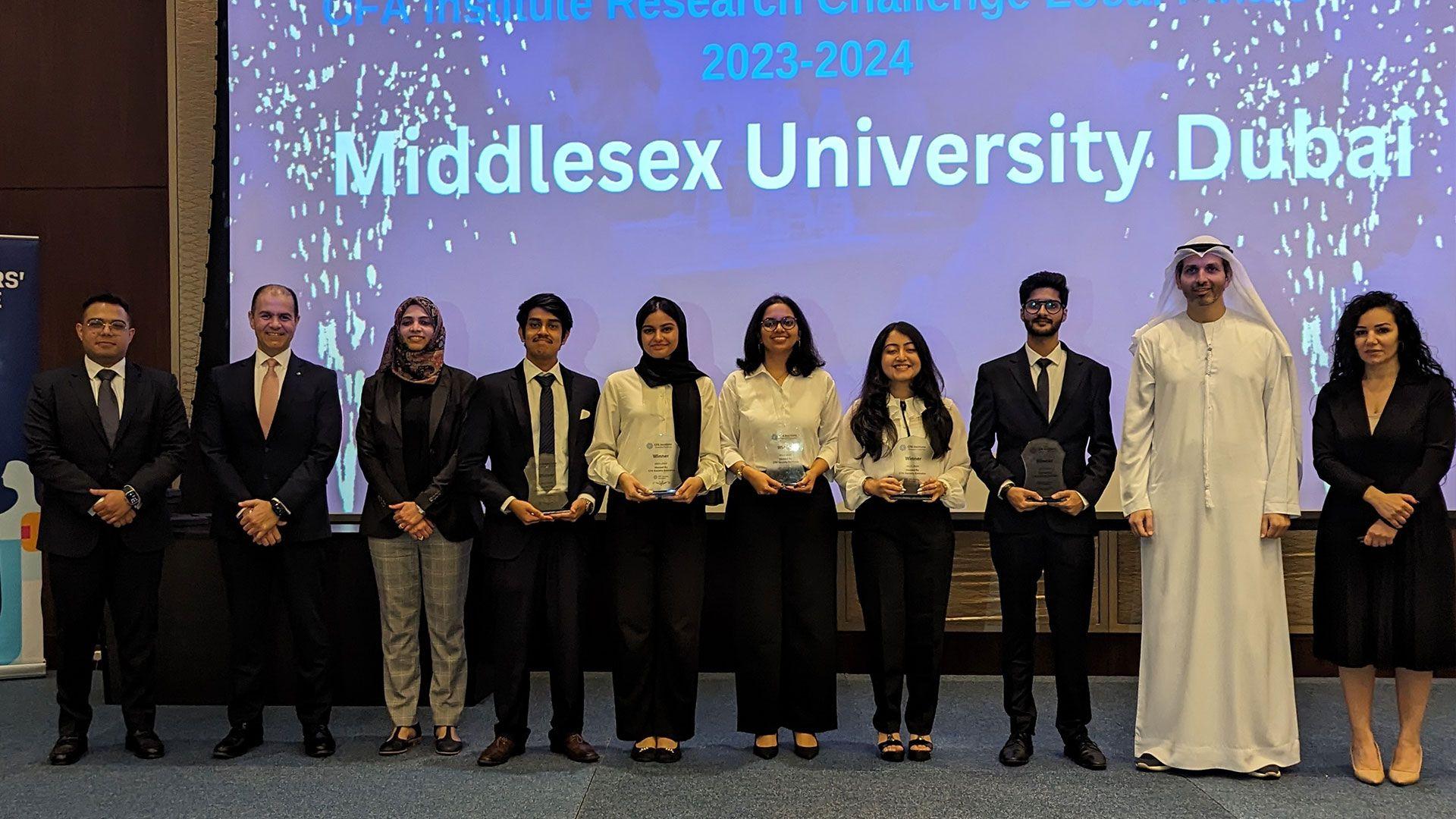 Middlesex University Dubai A&F Students Win CFA Institute Research Challenge, Local Finals
