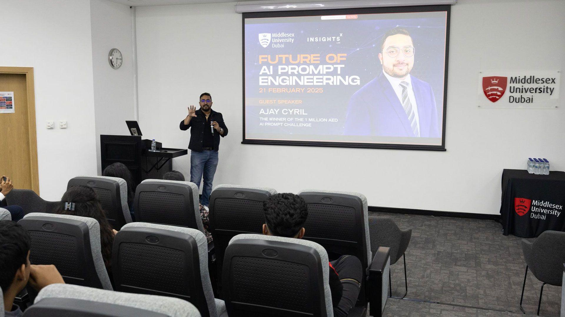 The Insights Lab at Middlesex University (MDX) Dubai recently held an engaging and informative session on the Future of AI Prompt Engineering.