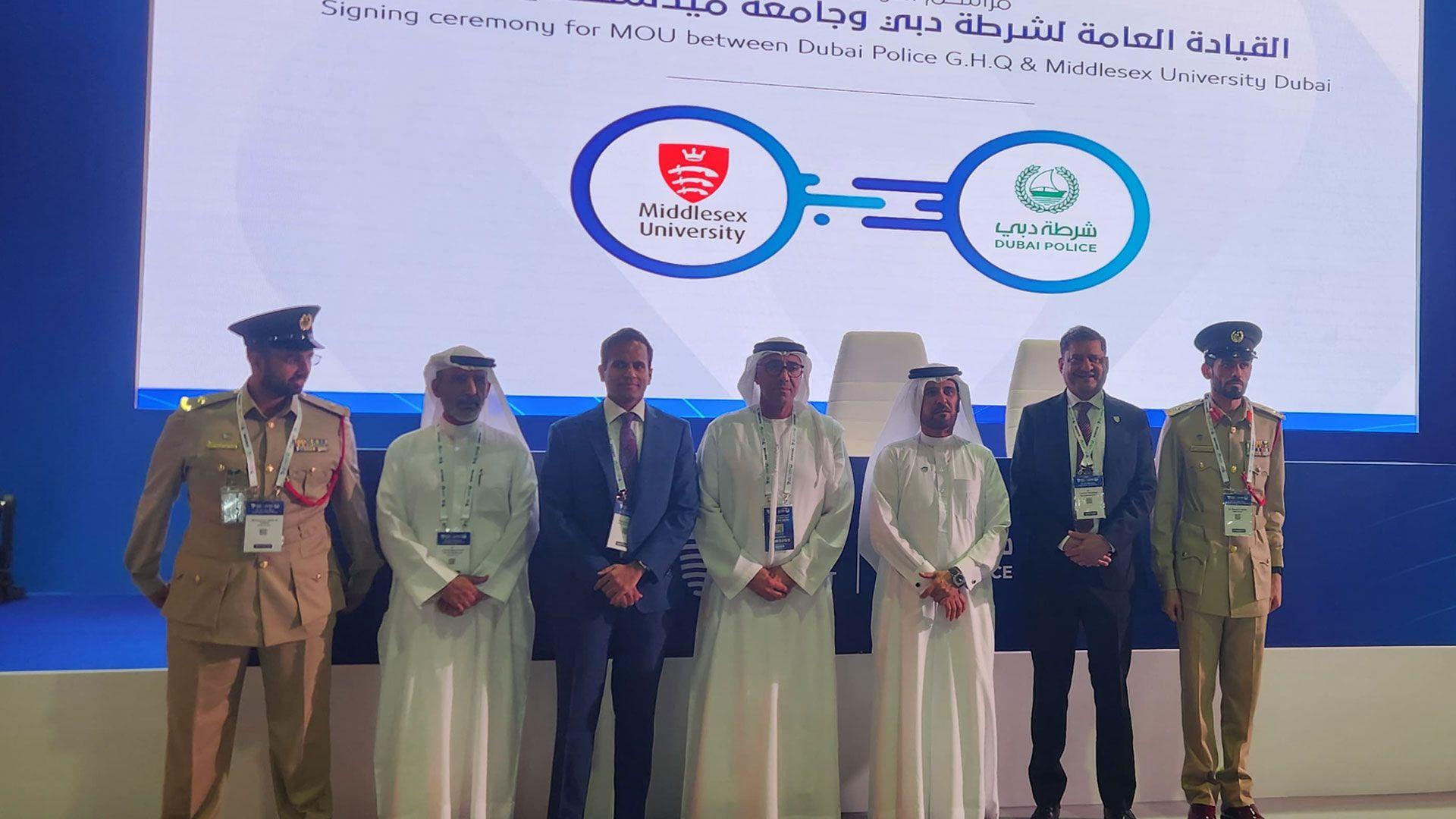 Dubai Police and Middlesex University Dubai Sign MoU at World Police Summit 2025