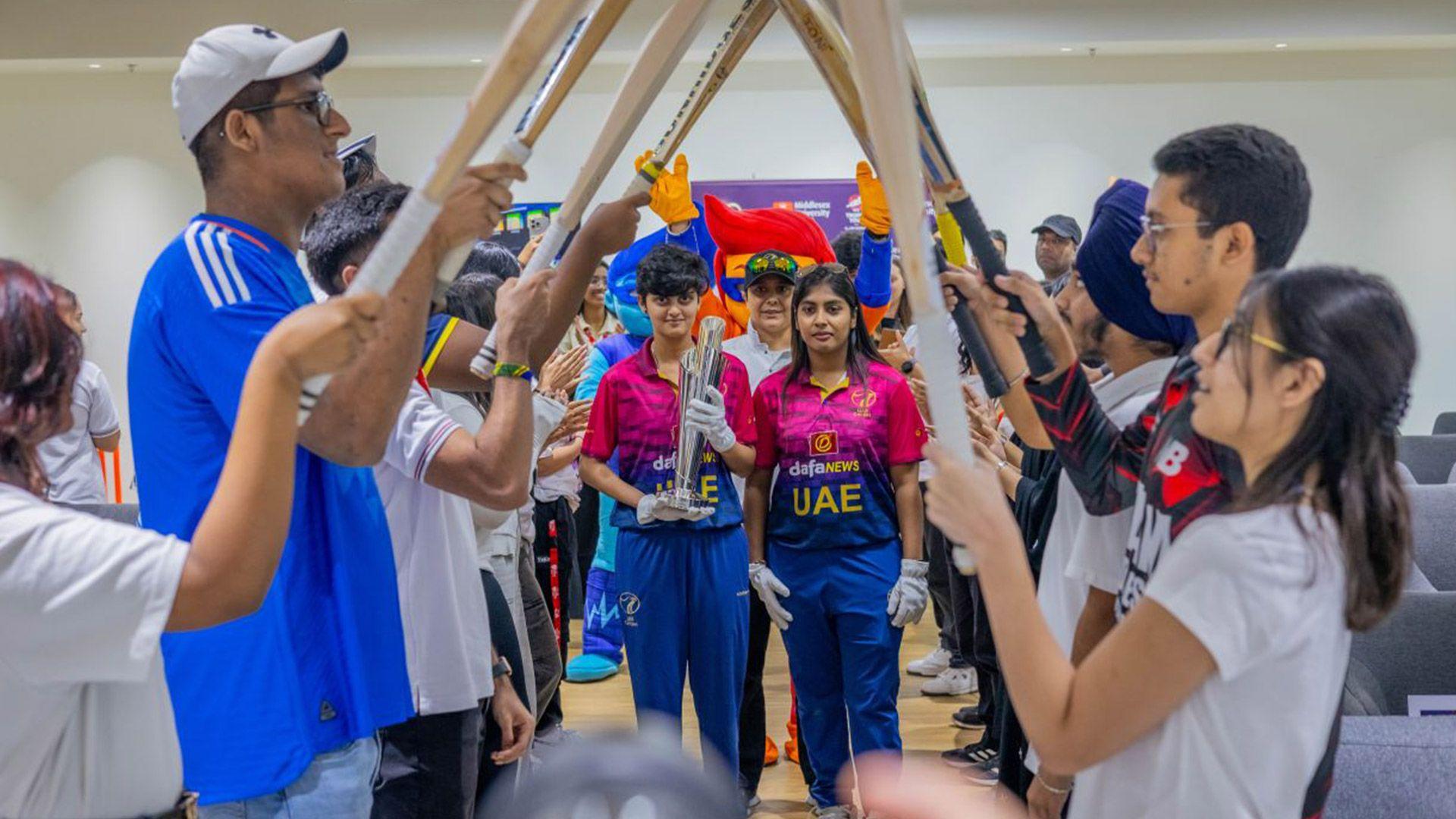 Middlesex University (MDX) Dubai proudly hosted the International Cricket Council (ICC) T20 Women's World Cup Trophy Tour last week.