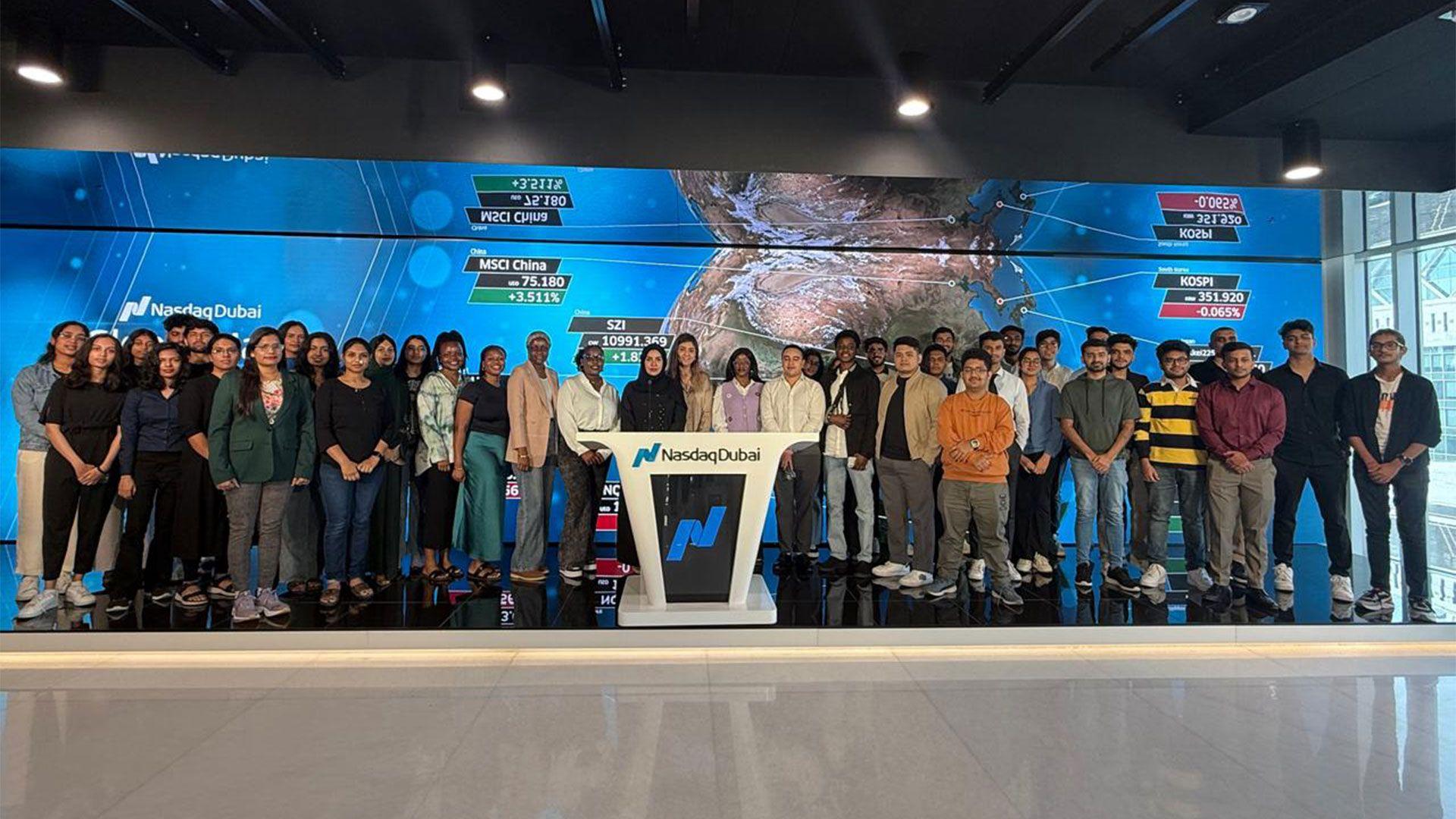 Middlesex University (MDX) Dubai students had the unique opportunity to visit Nasdaq Dubai, gaining valuable insights into capital markets, trading dynamics, and investment opportunities.