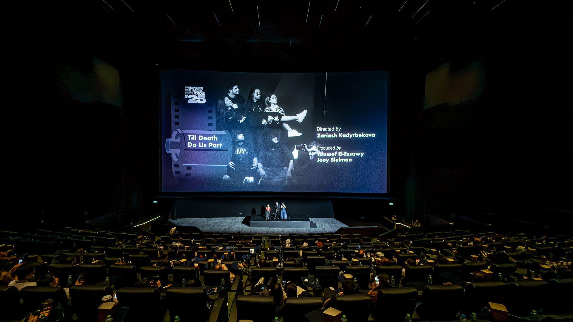 Middlesex University (MDX) Dubai’s Première De MDX Studios delivered its most compelling showcase yet on Wednesday 30 April 2025, giving a platform to the bold, authentic voices of its film students on MENA’s largest cinema screen at Roxy Cinemas, Dubai Hills Mall.