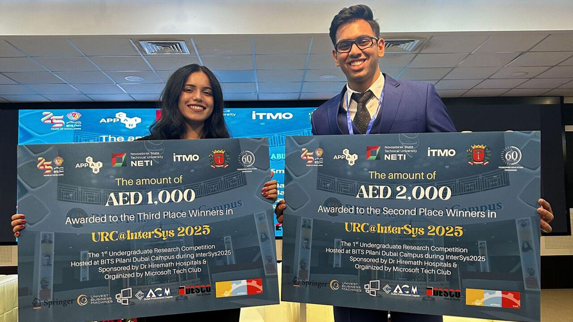 Final year students from the Computer Engineering and Informatics (CEI) department at Middlesex University (MDX) Dubai achieved remarkable success at the recent InterSys Undergraduate Research Competition (URC).