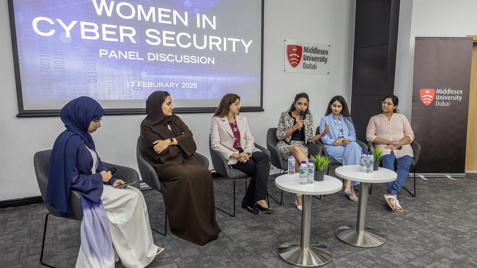 Middlesex University (MDX) Dubai, in collaboration with Intello Cyber Academy, brought together five women working in cybersecurity on 17 February to discuss the rapidly evolving world of digital security.