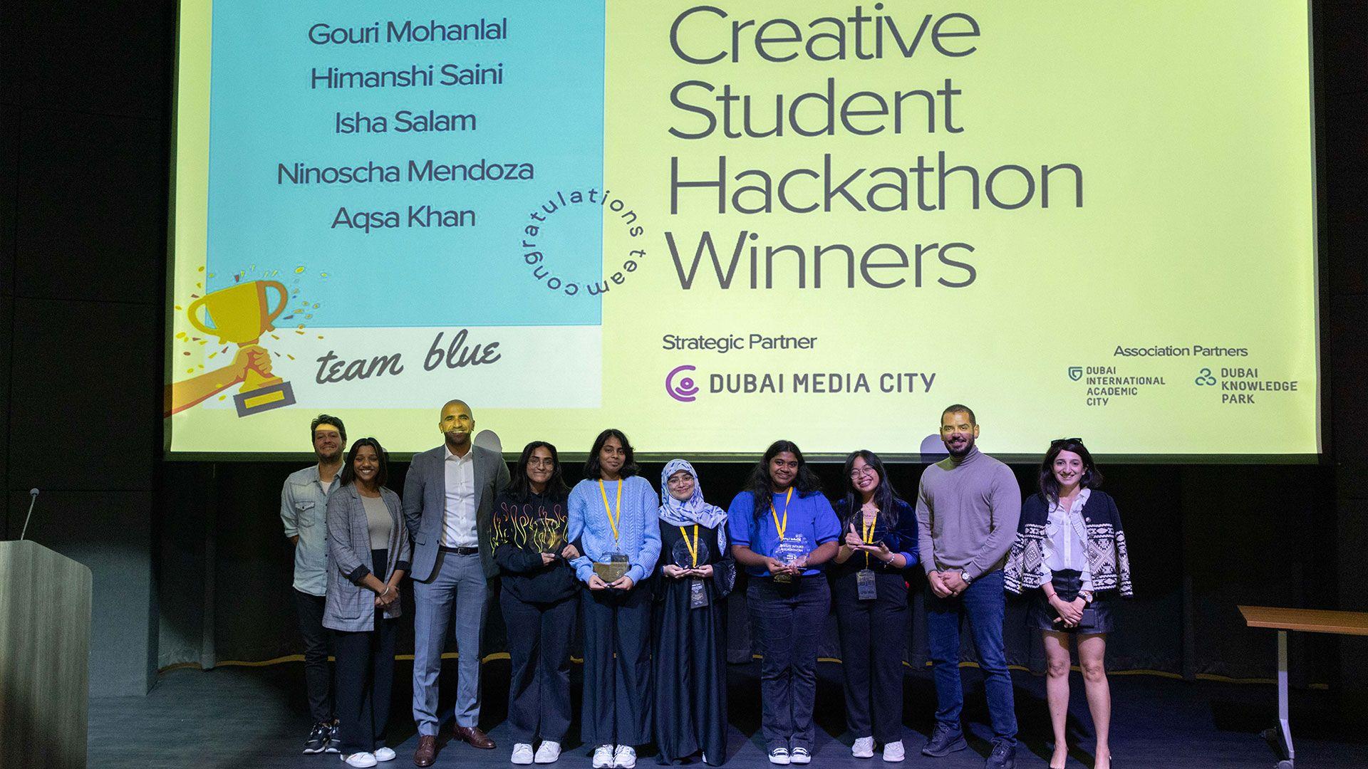 MDX Students Take First Place at Dubai Lynx Creative Student Hackathon